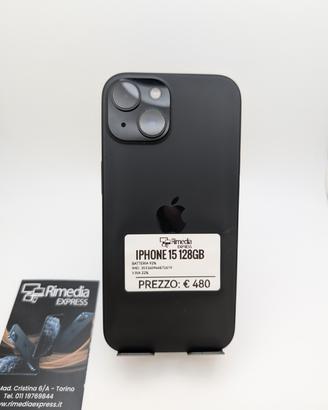 iPhone 15 128GB nero usato garanzia 