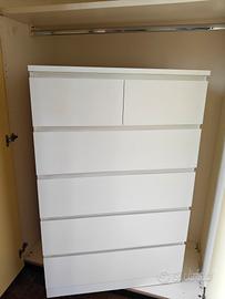 Cassettiera MALM IKEA bianca