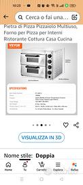 Forno doppio per pizza semiprofessionale nuovo