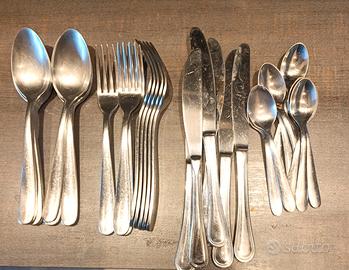 set da sei posate in acciaio 