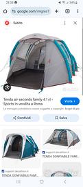 tenda gonfiabile chechua air second xl 4 posti