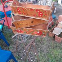 fioriere in legno decorate