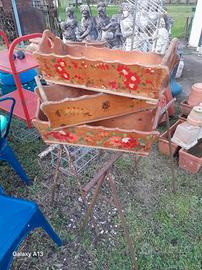 fioriere in legno decorate