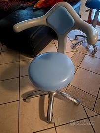 sedia/sgabello con ruote 