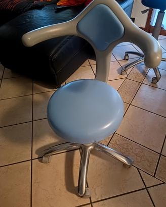 sedia/sgabello con ruote 