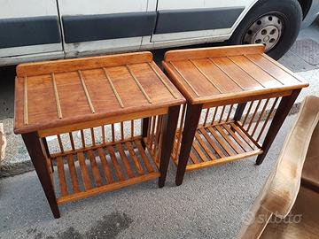 Coppia Comodini Tavolini Anni '50 Mid Century