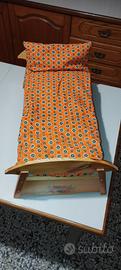 letto culla per bambole in legno 