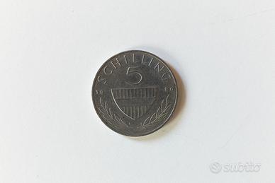 Moneta austria 5 scellini 1961