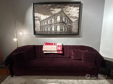 Divano bordeaux velluto Rugiano Manta