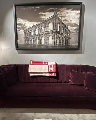 Divano bordeaux velluto Rugiano Manta