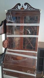 credenza antica intarsiata