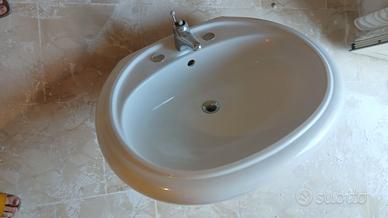 Set bagno: wc, bidet, lavabo ceramica madreperlata