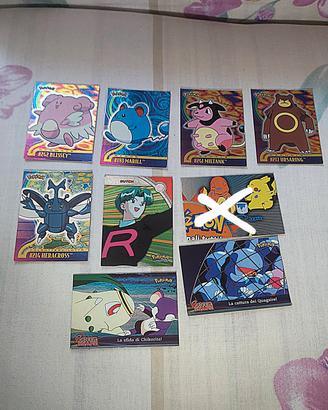 Lotto 8 carte brillanti Pokémon 
