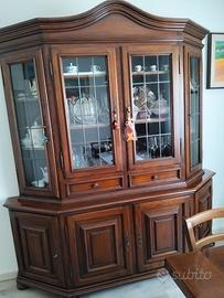 Cristalliera in legno massello stile vecchio venet