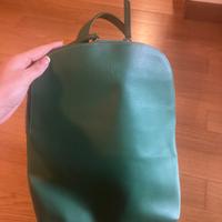 Zaino Nava verde in pelle