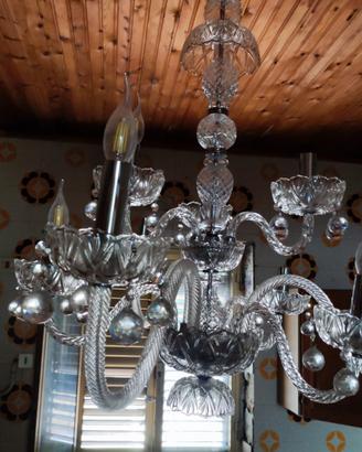 lampadario vetro soffiato 