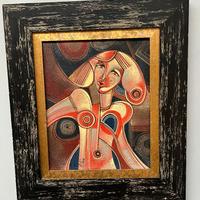 Dipinto Quadro "Ragazza" artista Adriano Fava