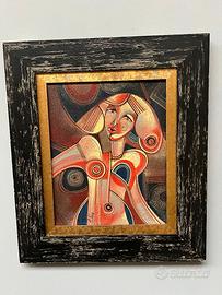 Dipinto Quadro "Ragazza" artista Adriano Fava