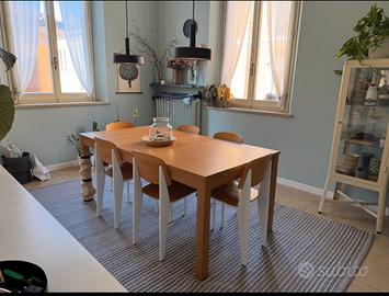 Tavolo bjursta Ikea Rovere allungabile 180x90