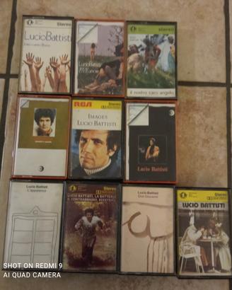 Lucio Battisti n. 10 audiocassette usate