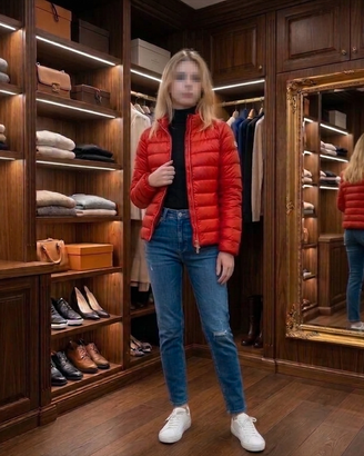 MONCLERtg12aPIUMINOultraleggero"LongueSAISON"rosso