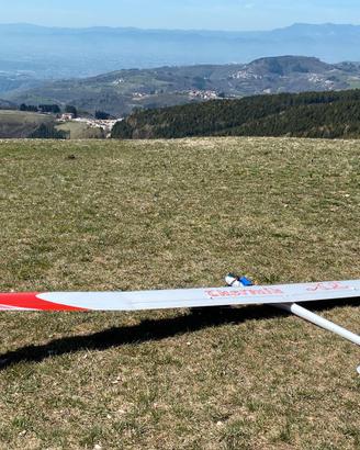aeromodello RC aliante doppia fusoliera