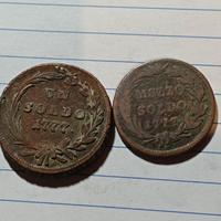 lotto 2 monete antiche lombardo veneto 1777