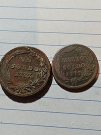 lotto 2 monete antiche lombardo veneto 1777