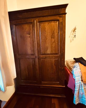 Armadio in Legno 2 Ante 2 Cassetti Arte povera