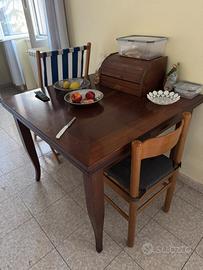 Tavolo arte povera 100x100 cm allungabile