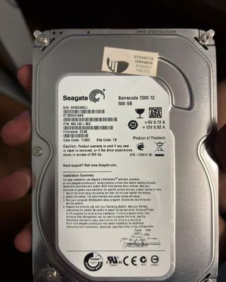 Hard Disk Seagate Barracuda 500GB SATA 3.5” 7200rp