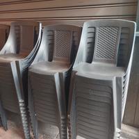 sedie in resina n.40 € 350, tavoli in resina n.9 €