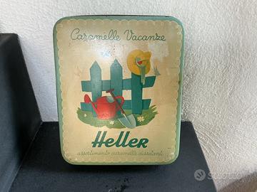 Scatola in latta caramelle Heller anni 50