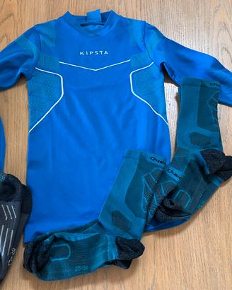 Maglia termica Kipsta tg12+ 3 paia di calze