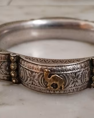 BRACCIALE D'EPOCA ARGENTO MARCHIATO 800