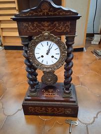 bel orologio pendola parigina 4 colonne in legno