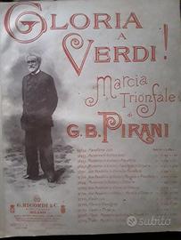 Spartito musicale Gloria a  Verdi