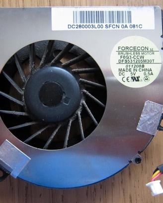 Ventola brushless per processore computer portatil