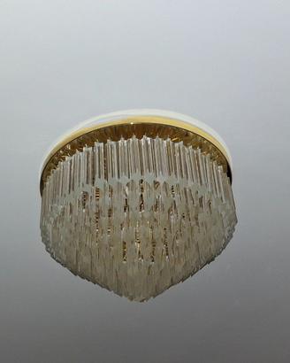 Lampadario con 5 luci e pendenti in cristallo