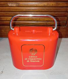 salvadanaio plastica rossa cassa risparmio Firenze
