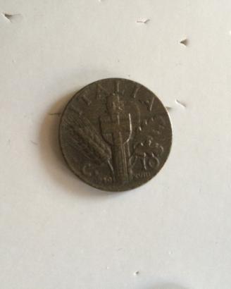 Moneta 10 centesimi 10 C spiga 1919