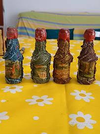 Lotto 4 bottigliette mignon vintage