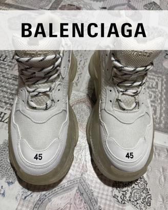 Balenciaga Triple S 45 White - Mai indossate