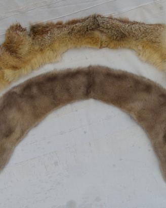 collo pelliccia visone + collo pelliccia volpe