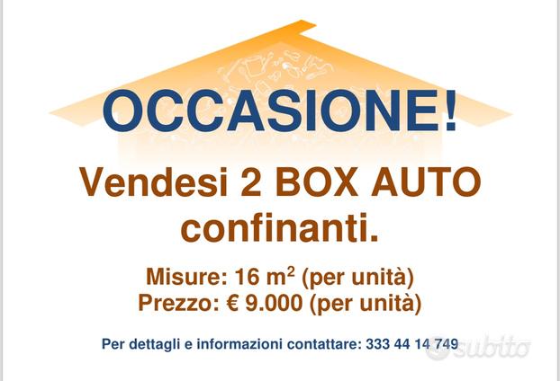 2 Box auto confinanti, a Verzuolo, in via Cima