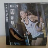 Anelli Cross Training in legno con cinghie regolab