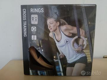 Anelli Cross Training in legno con cinghie regolab