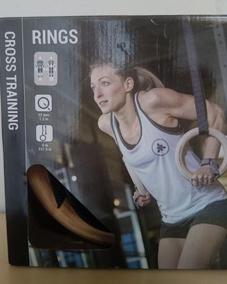 Anelli Cross Training in legno con cinghie regolab