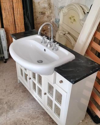 Lavabo con cassettiera e specchio