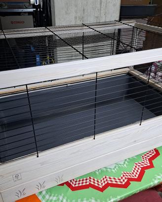 Gabbia per coniglio e roditori in legno